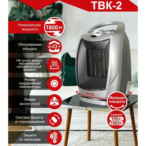 Тепловентилятор РЕСАНТА ТВК-2 (67/2/4) (белый) 4