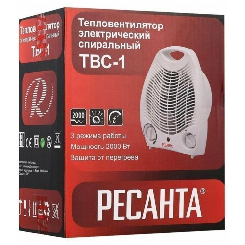 Тепловентилятор РЕСАНТА ТВС-1 (белый) 3