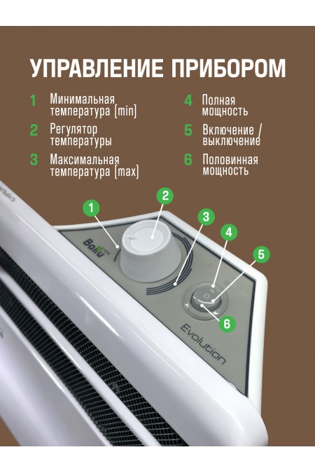 Конвектор Ballu BEC/EVM-1500 (белый) 1
