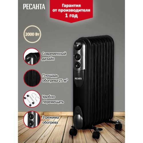 Конвектор РЕСАНТА ОК-1600Ч (черный) 2