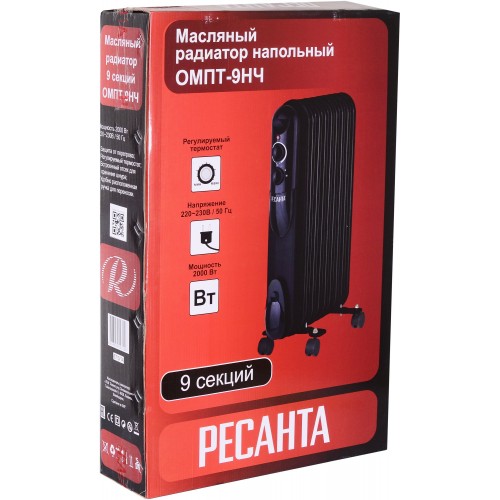 Конвектор РЕСАНТА ОК-1600Ч (черный) 8