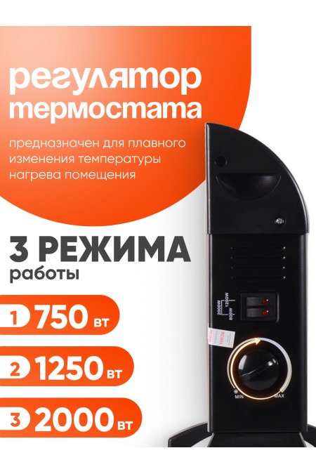 Конвектор РЕСАНТА ОК-2000СЧ (черный) 6