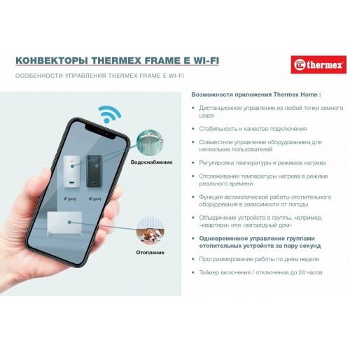 Конвектор Thermex Frame 2000E Wi-Fi (белый) 6