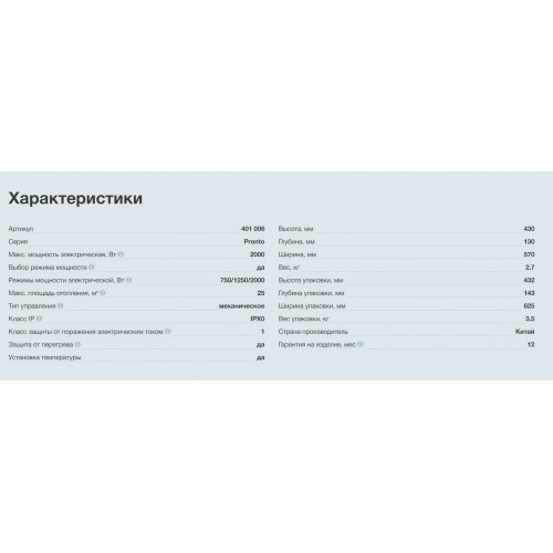 Конвектор Thermex Pronto 2000M (черный) 5