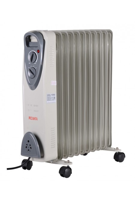 Масляный радиатор РЕСАНТА ОМ-12А (67/3/21) (белый) 