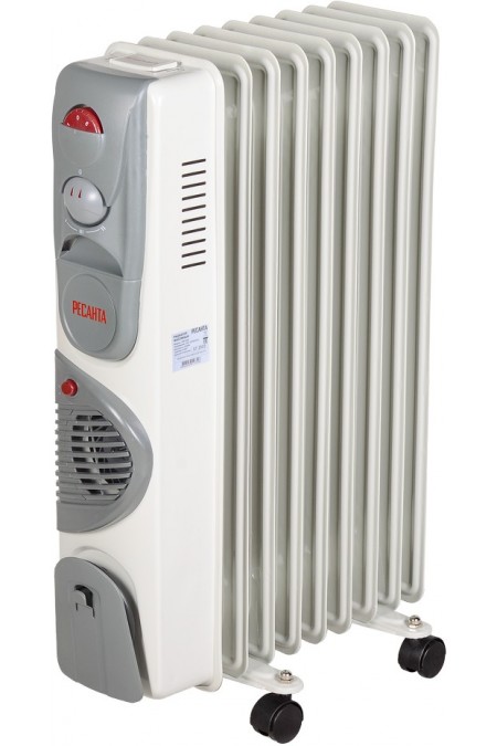 Масляный радиатор РЕСАНТА ОМ-9НВ (67/3/11) (белый/серый) 