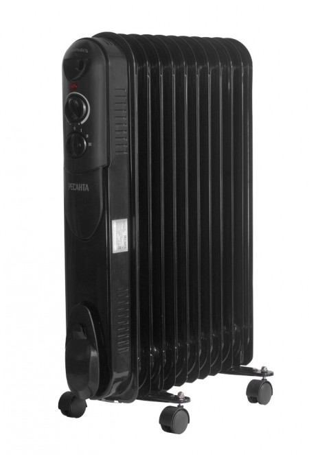 Масляный радиатор РЕСАНТА ОМПТ-12НЧ (67/3/15) (черный) 