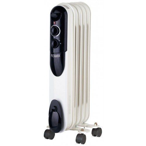 Масляный радиатор РЕСАНТА ОМПТ-5Н (67/3/2) (белый/черный) 