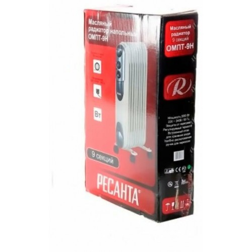 Масляный радиатор РЕСАНТА ОМПТ-9Н/9НЧ (67/3/4) (белый/серебристый) 8