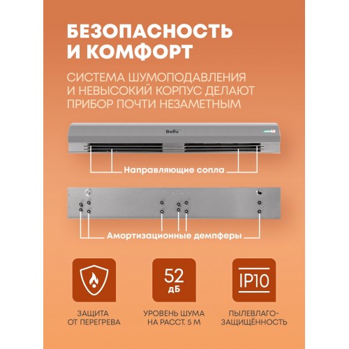 Тепловая завеса Ballu BHC-L10-S06-М (BRC-S) (серебристый) 6