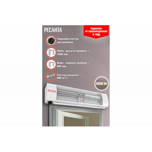 Тепловая завеса РЕСАНТА ТЗ-5С 67/6/2 (белый) 9