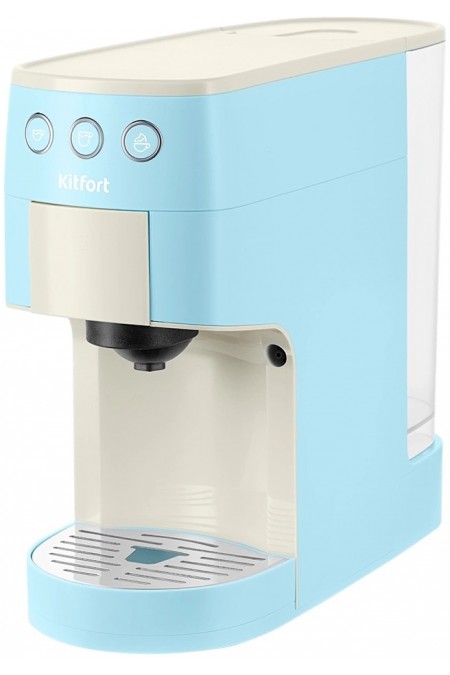 Кофеварка Kitfort КТ-7466 (голубой/белый) 2