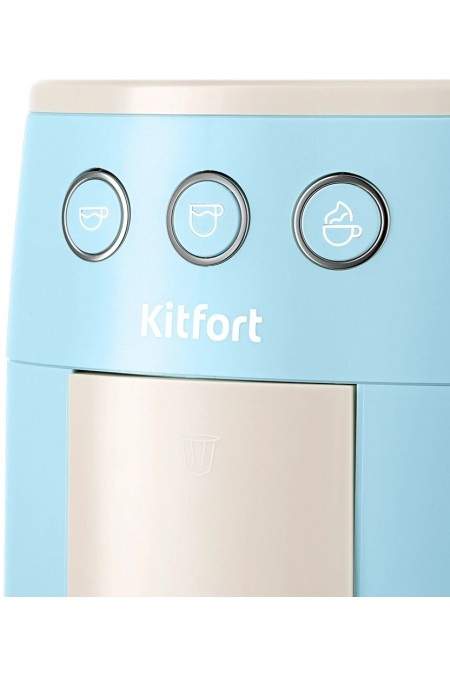 Кофеварка Kitfort КТ-7466 (голубой/белый) 5