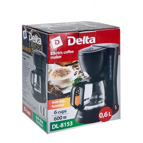 Кофеварка Delta DL-8153 (черный) 6