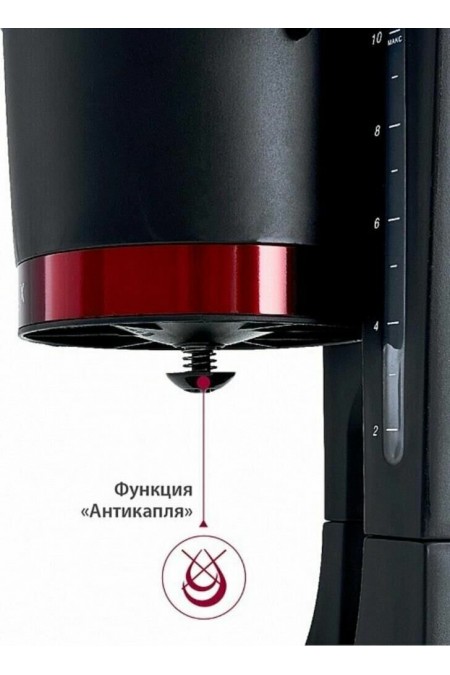 Кофеварка Delta LUX DL-8152 (черный/красный) 2