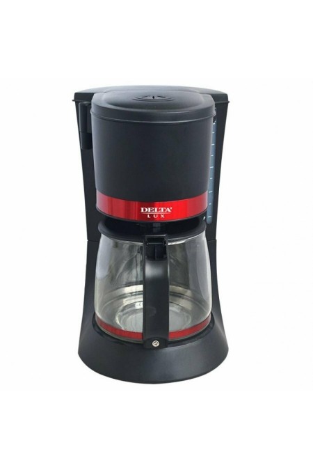 Кофеварка Delta LUX DL-8152 (черный/красный) 7