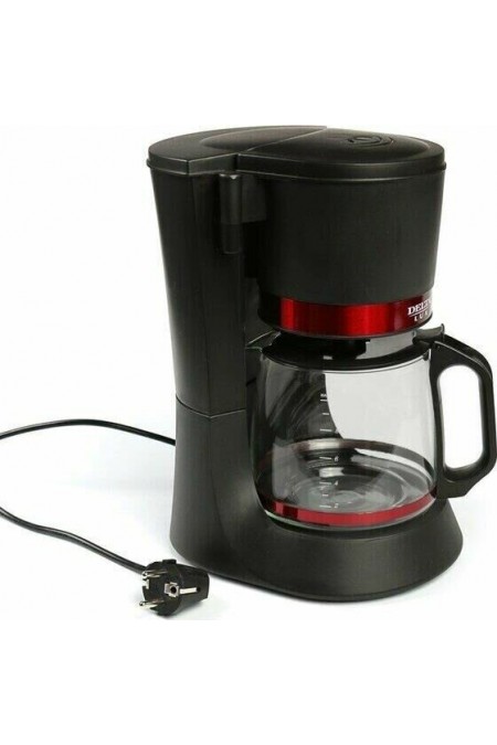 Кофеварка Delta LUX DL-8152 (черный/красный) 8