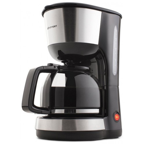 Кофеварка Kitfort KT-715 (черный/серебристый) 
