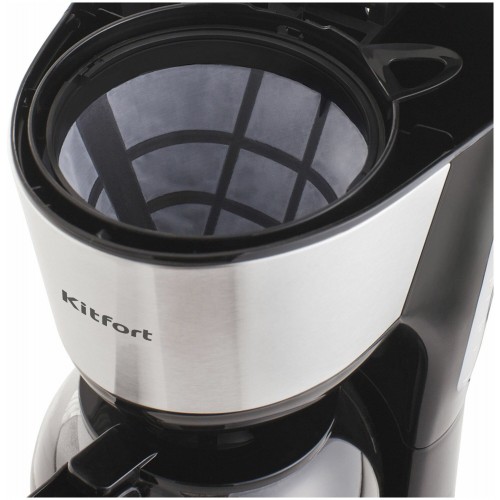 Кофеварка Kitfort KT-715 (черный/серебристый) 1