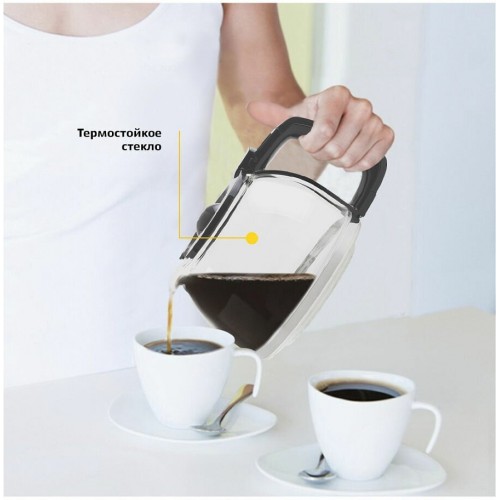 Кофеварка Kitfort KT-715 (черный/серебристый) 5