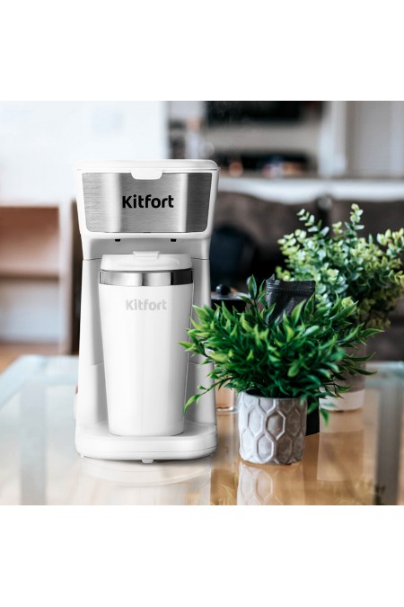 Кофеварка Kitfort КТ-7411 (белый) 1