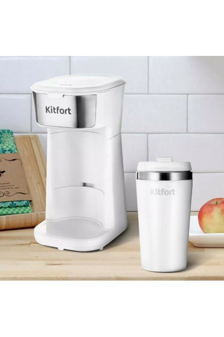 Кофеварка Kitfort КТ-7411 (белый) 5