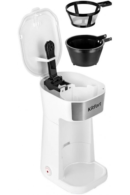 Кофеварка Kitfort КТ-7411 (белый) 9