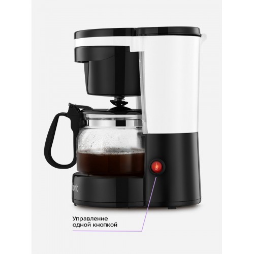 Кофеварка Kitfort КТ-7486 (черный/белый) 2