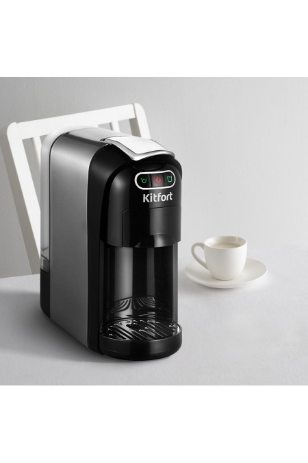 Кофеварка Kitfort КТ-7508 (серебристый/черный) 8