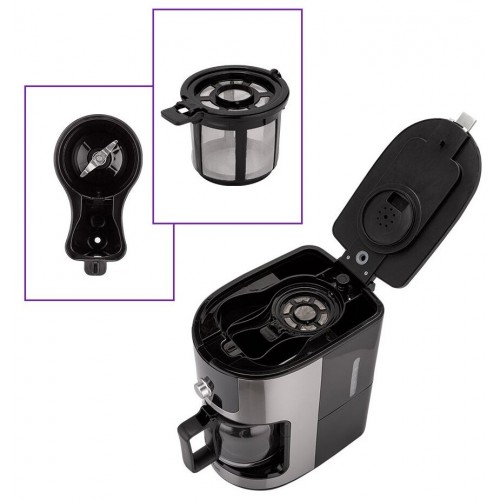 Кофеварка Kitfort КТ-782 (серебристый/черный) 1