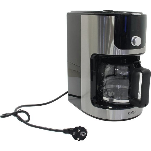Кофеварка Kitfort КТ-782 (серебристый/черный) 4