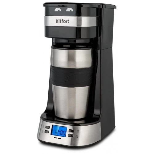 Кофеварка Kitfort КТ-795 (черный/серебристый) 