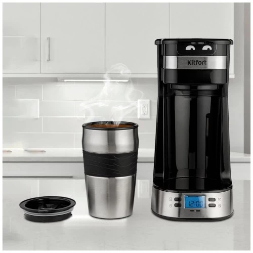 Кофеварка Kitfort КТ-795 (черный/серебристый) 6