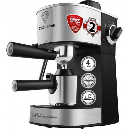 Кофеварка Polaris PCM-4011 (серебристый/черный) 2