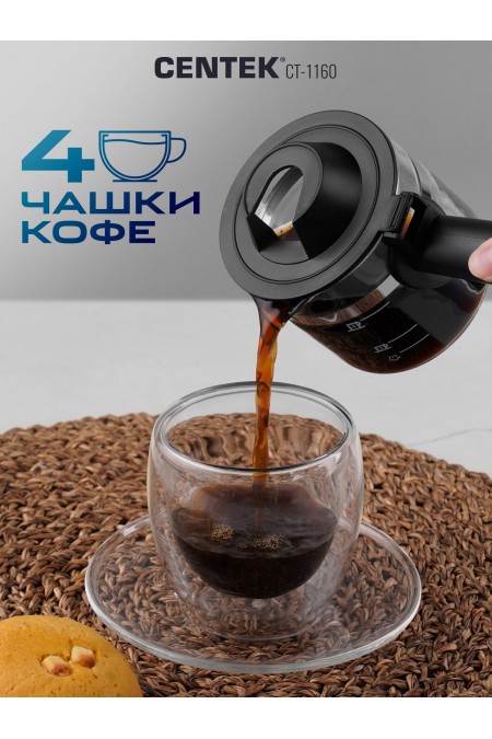 Кофеварка рожковая CENTEK CT-1160 (черный) 3