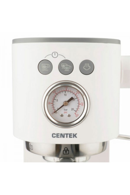 Кофеварка рожковая CENTEK CT-1168 (белый/серый) 4
