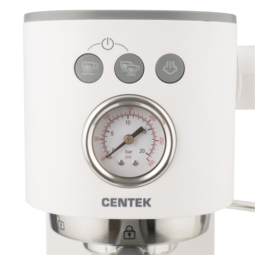 Кофеварка рожковая CENTEK CT-1168 (белый/серый) 4