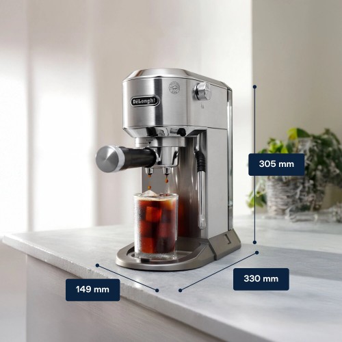 Кофеварка рожковая DeLonghi Dedica Duo EC890. M (серебристый) 6