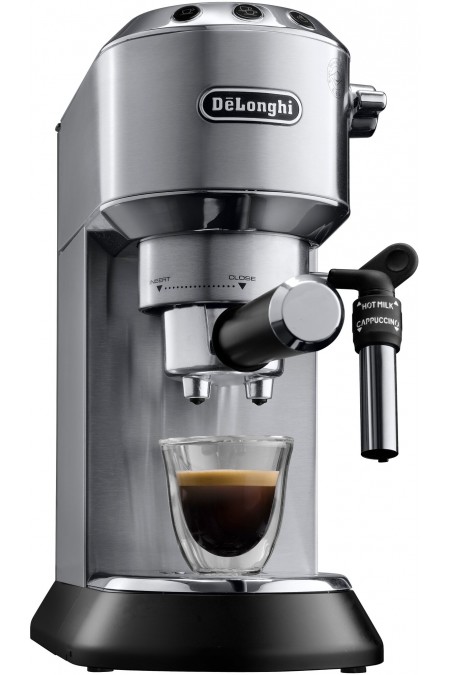 Кофеварка рожковая DeLonghi Dedica EC685. M (серебристый/черный) 2