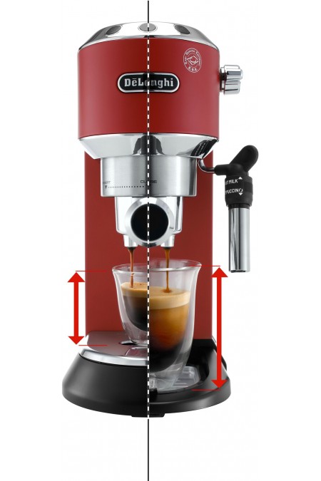 Кофеварка рожковая DeLonghi Dedica EC685. R (красный) 5