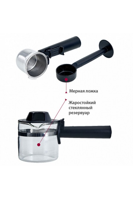 Кофеварка рожковая Delta Lux DL-8151К (черный) 3