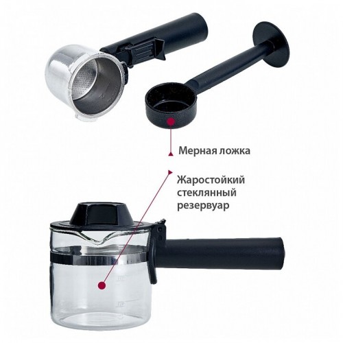 Кофеварка рожковая Delta Lux DL-8151К (черный) 7