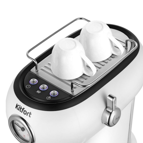 Кофеварка рожковая Kitfort КТ-7219 (белый) 4