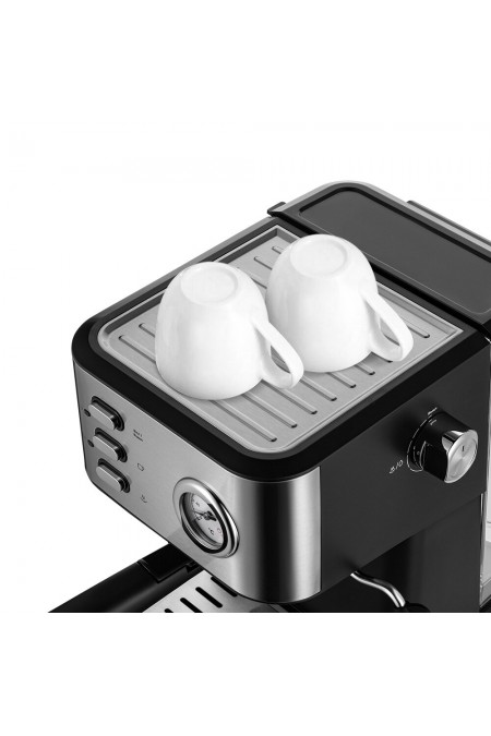 Кофеварка рожковая Kitfort КТ-7293 (серебристый/черный) 5