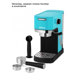 Кофеварка рожковая Kitfort КТ-7461 (бирюзовый)