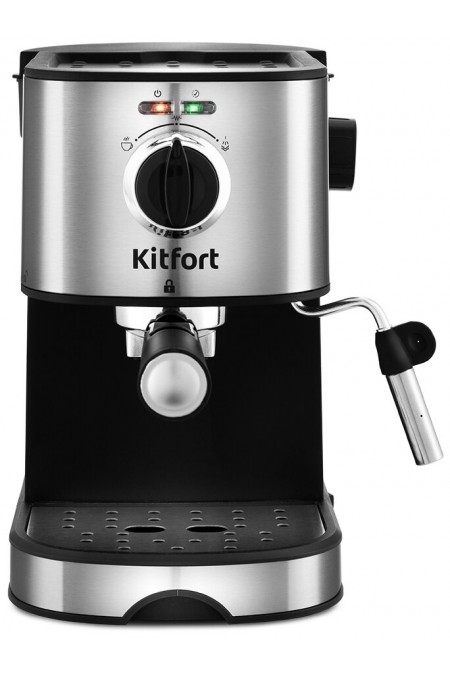 Кофеварка рожковая Kitfort КТ-753 (черный/серебристый) 1