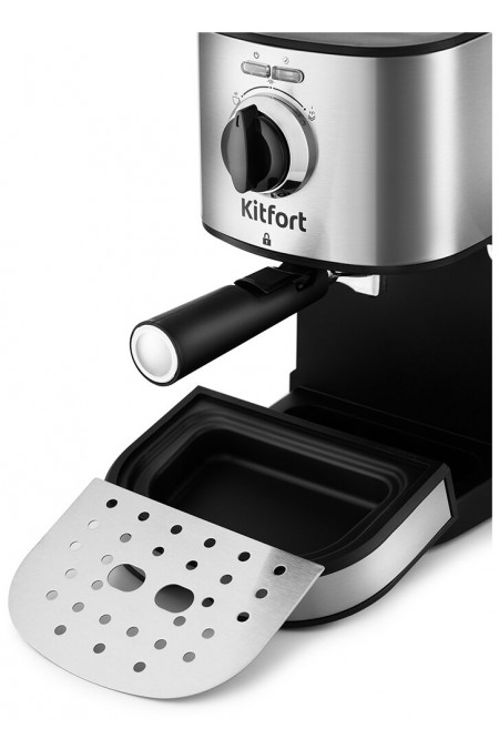 Кофеварка рожковая Kitfort КТ-753 (черный/серебристый) 4