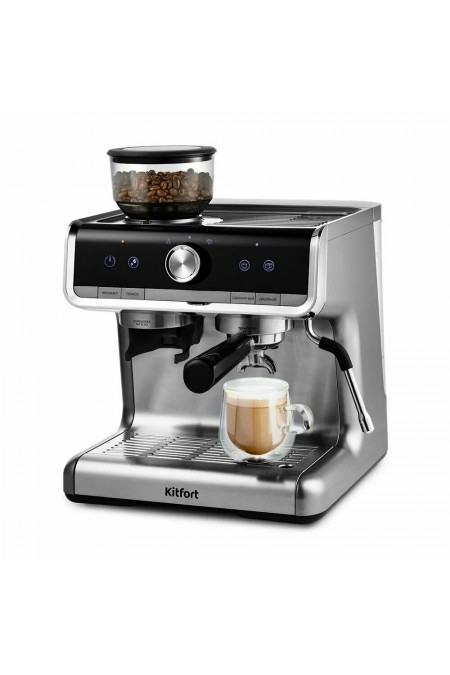 Кофеварка рожковая Kitfort КТ-789 (серебристый) 