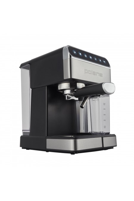 Кофеварка рожковая Polaris PCM 1535E Adore Cappuccino (черный/серебристый) 