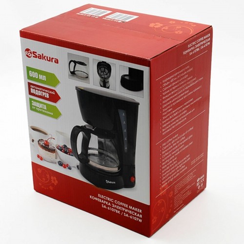 Кофеварка Sakura SA-6109BK (черный) 6